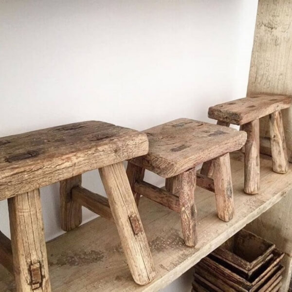 Miniature Rustic Milking Stools (20-30cm)